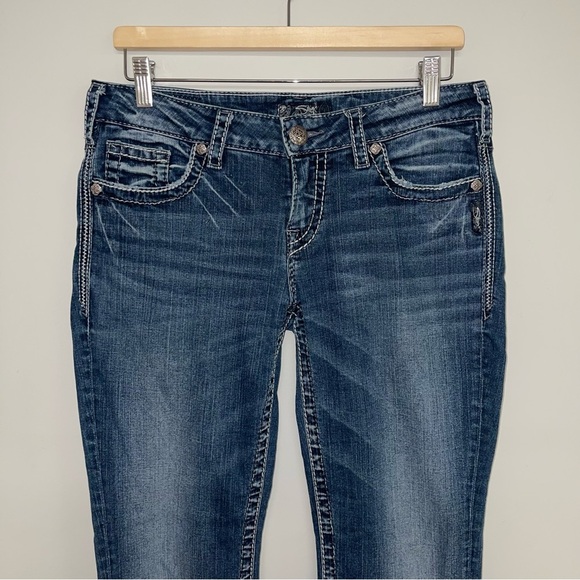 Silver‎ Jeans Aiko Mid Slim Bootcut Women's Size 29 US Blue Denim - Picture 3 of 13